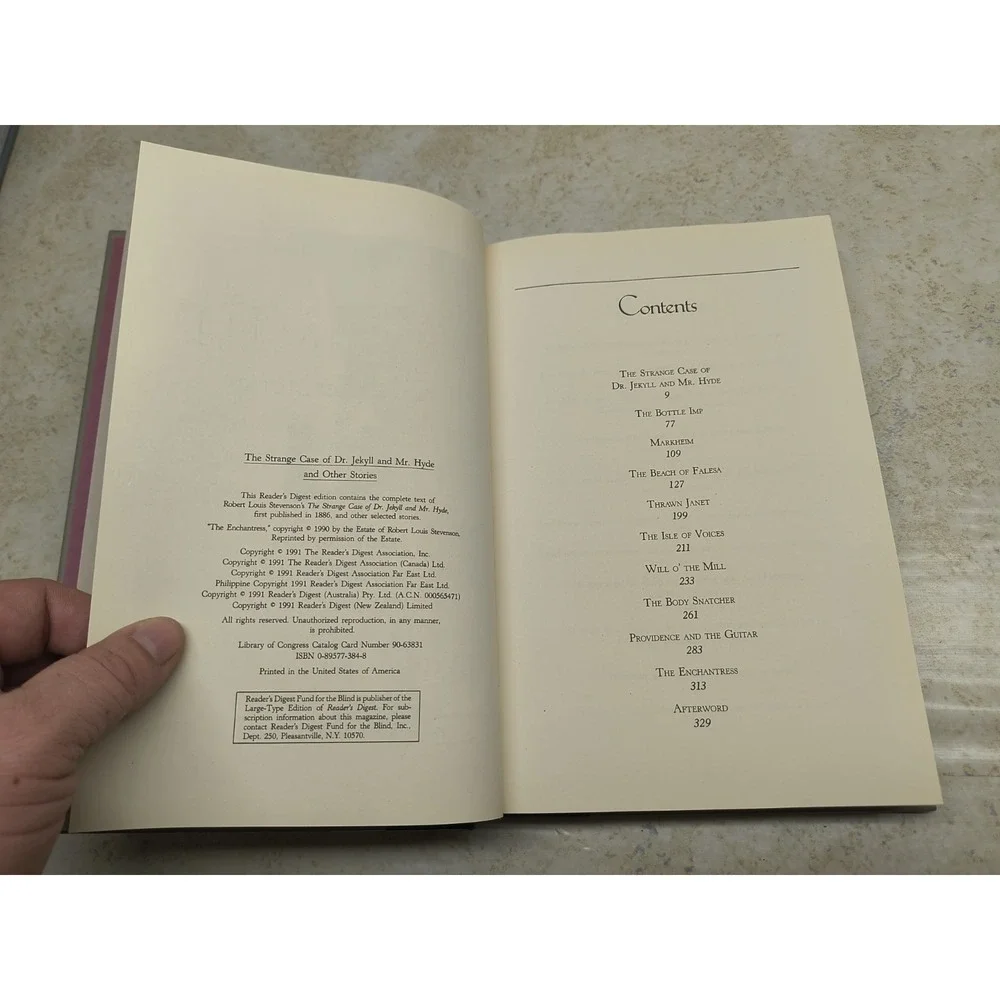 Dr. Jekyll and Mr. Hyde - Robert Louis Stevenson 1991 Reader's Digest HC Book